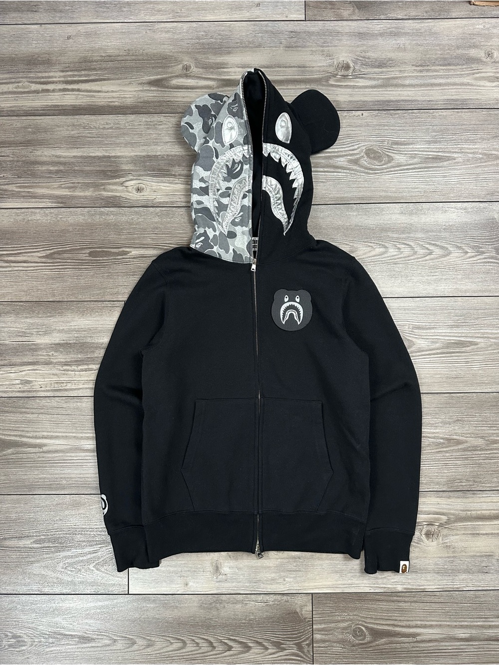 Bape x Medicom Toy Bearbrick Full Zip Shark Hoodie